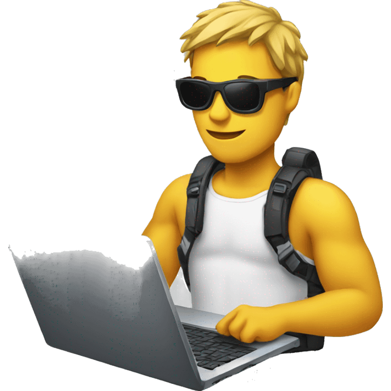 cybersportsman with laptop emoji