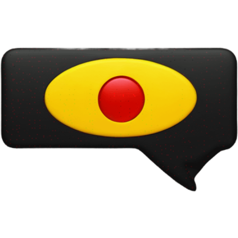 Wavy black and red rectangle with a yellow circle emoji