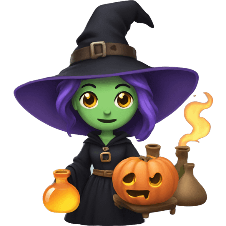 Witch with potions  emoji