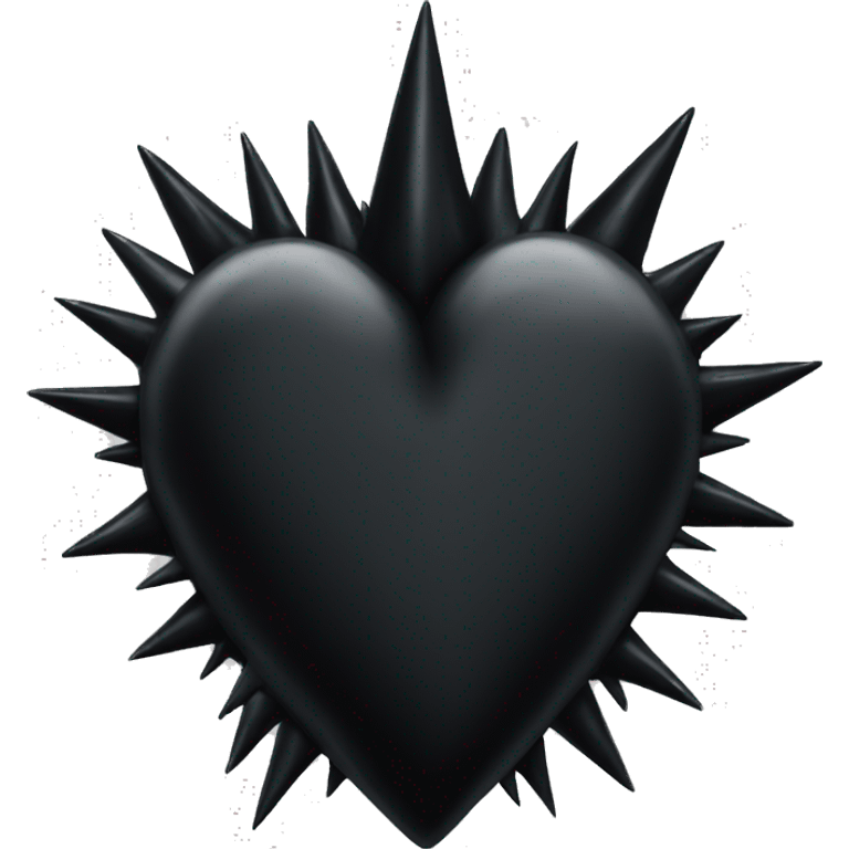 Spikes black heart emoji