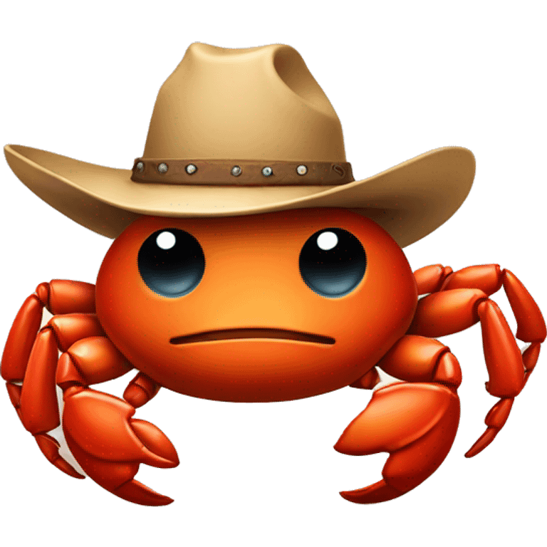  Cute  crab in a cowboy hat emoji