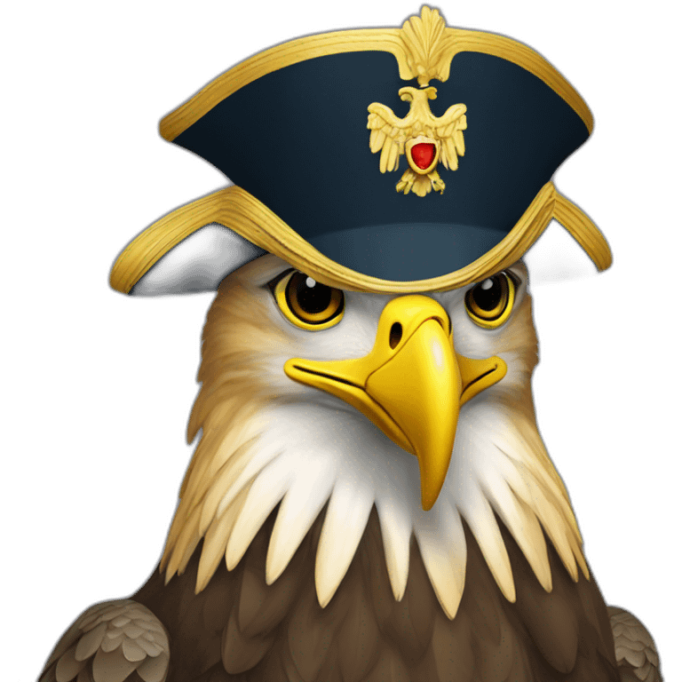 golden imperial eagle with napoleon hat emoji