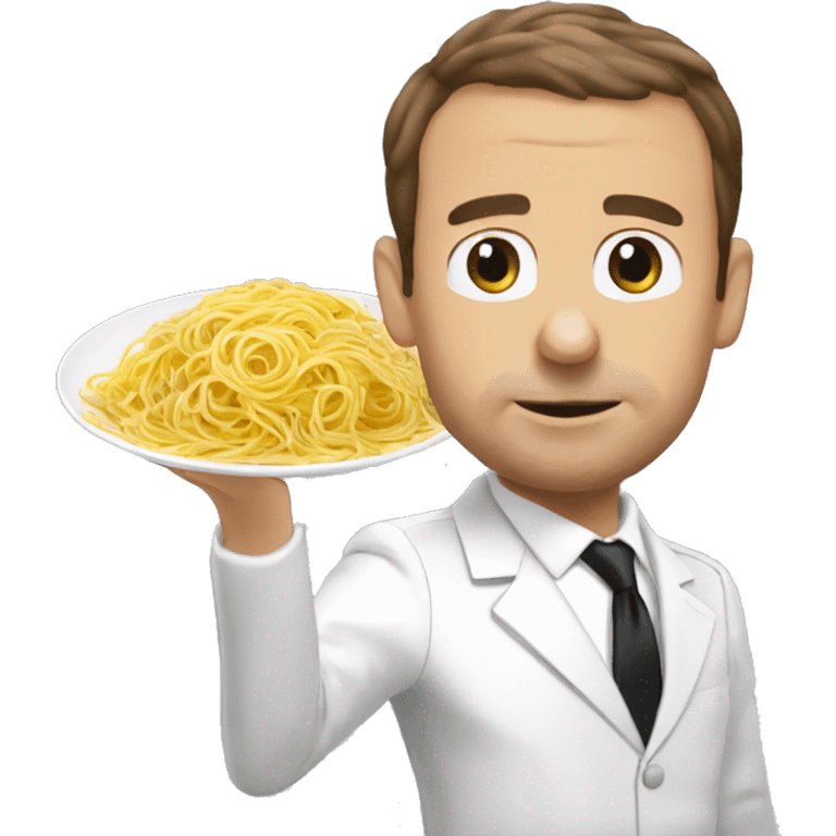 Macron mange les spaghettis  emoji