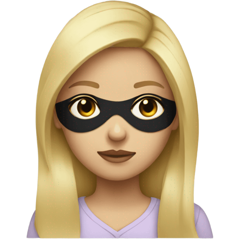 Blonde girl with patches under her eyes  emoji