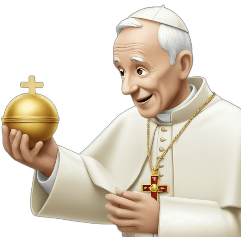 pope holding the Eucharist emoji