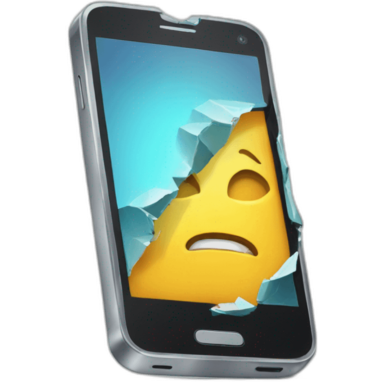 Broken smartphone emoji