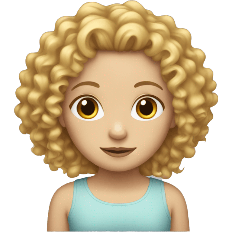 Curly White Girl emoji