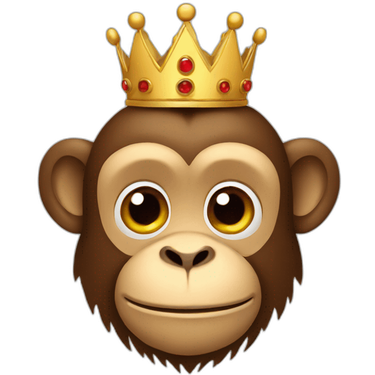 Monkey with crown emoji