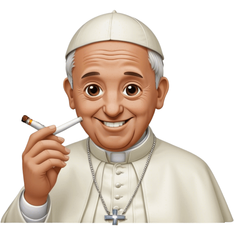 Pope Francis smoking weed emoji