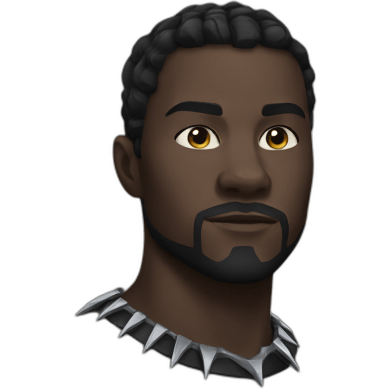 A fierce black Panther emoji