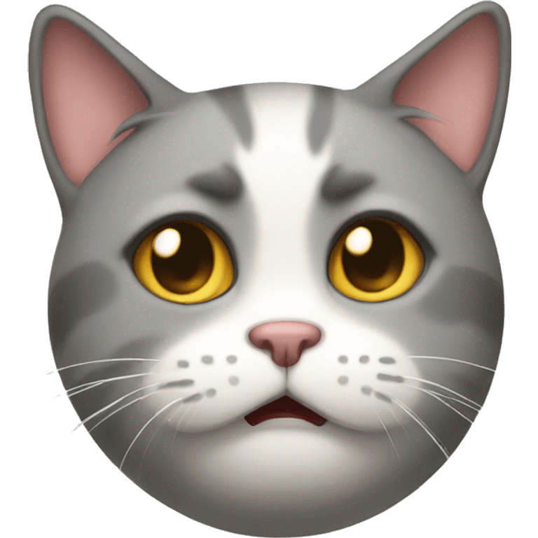 disgusted cat emoji