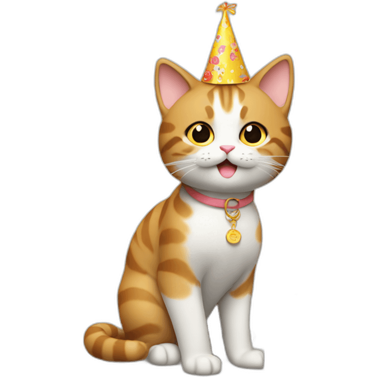 one cat celebrating his birthday in japan emoji