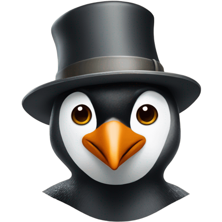 Penguin with a hat emoji