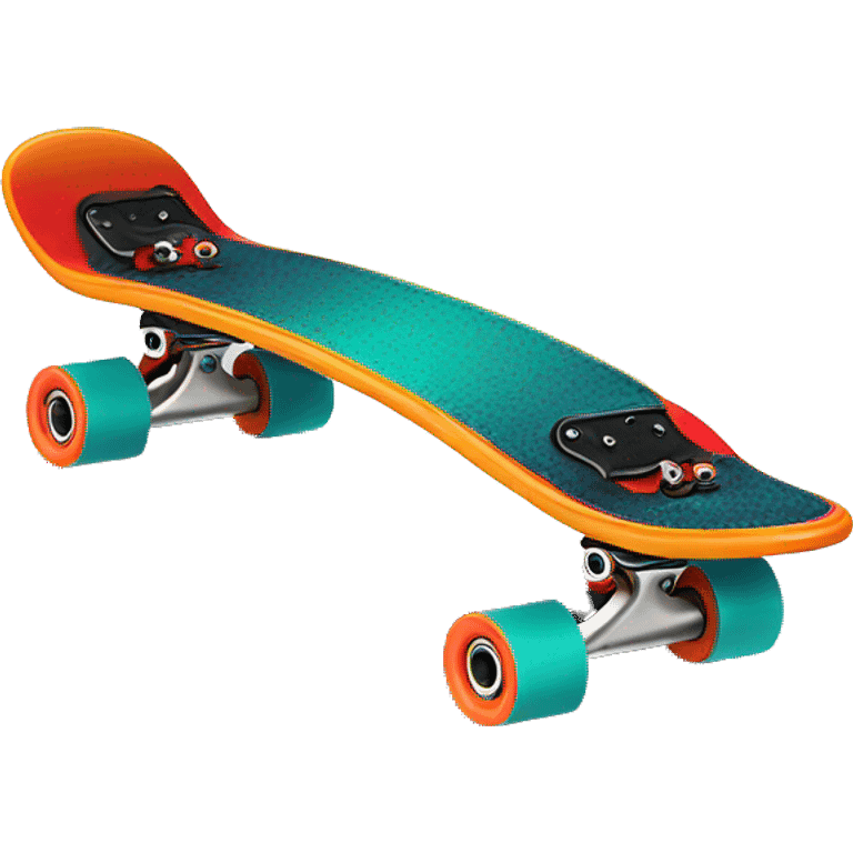 A mini skateboard with fingers on top ￼ emoji