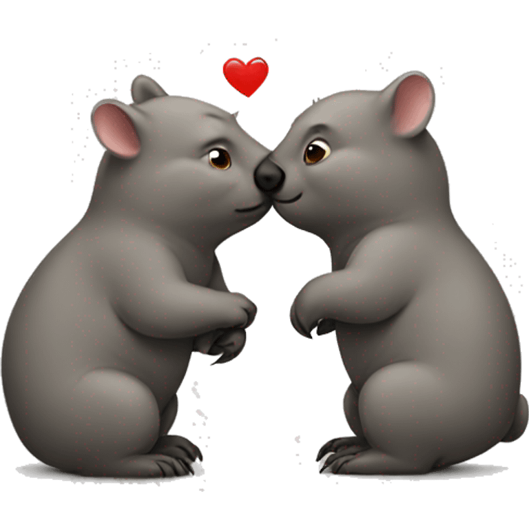 kissing wombat emoji