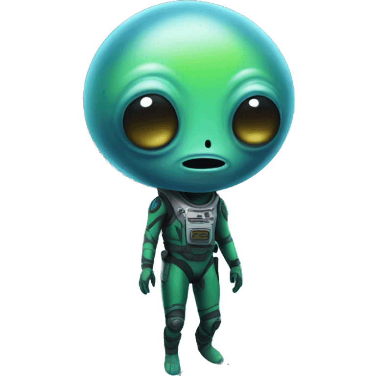 alien with space and underwater scenery emoji