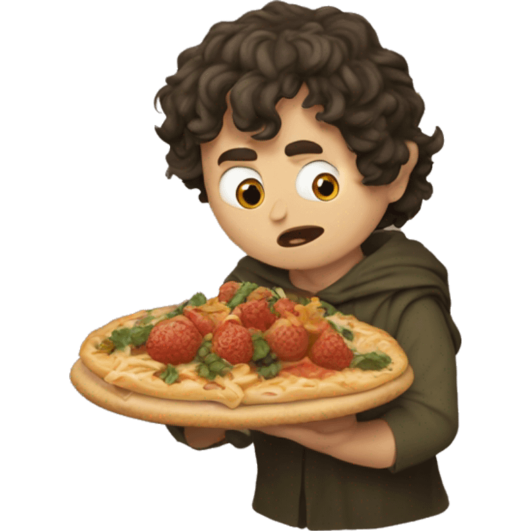 Frodo eating fricadelle emoji