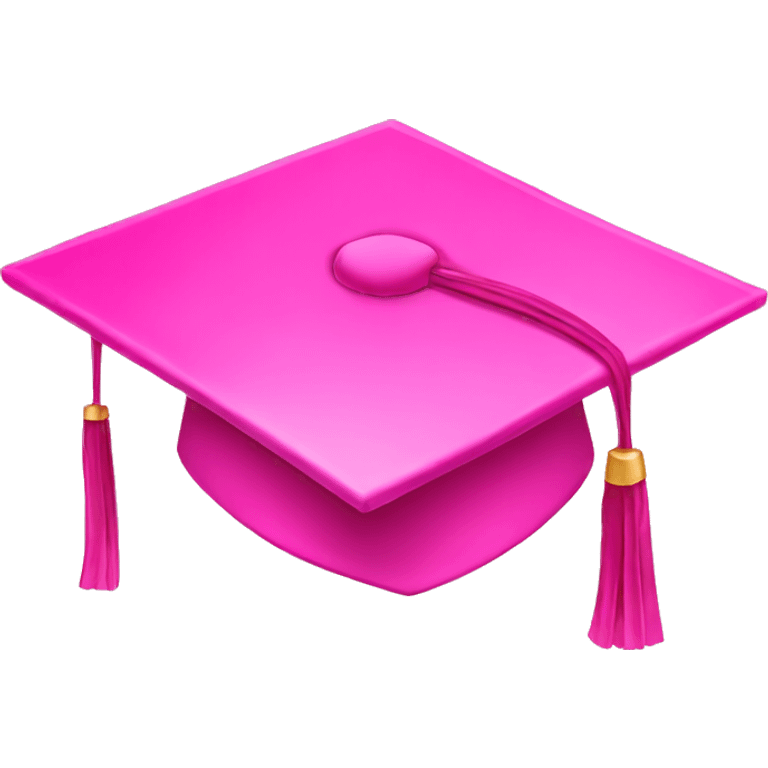 Pink graduation cap emoji