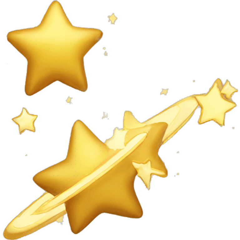 Golden shooting star, stars emoji