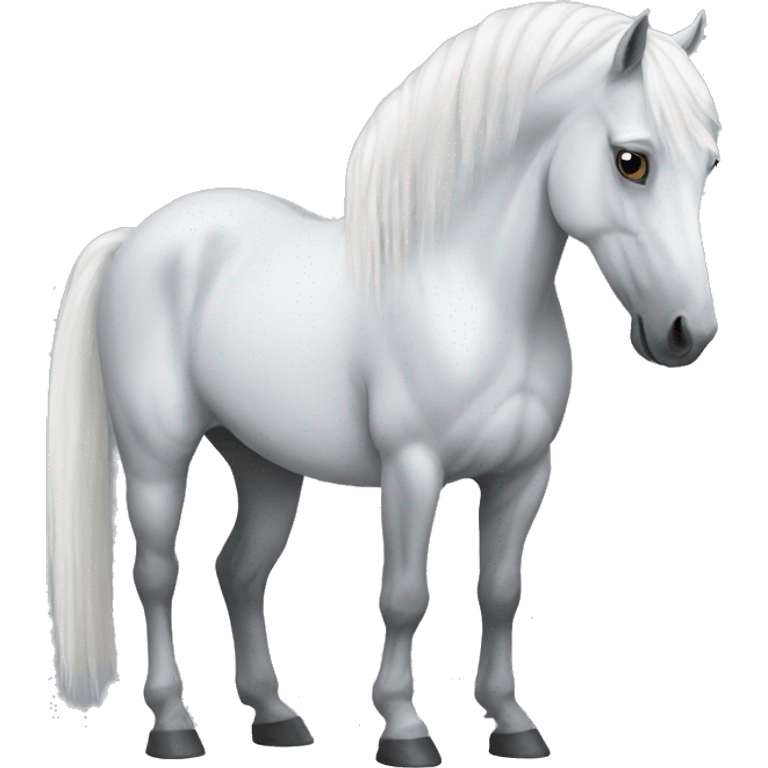 White horse grey mane emoji