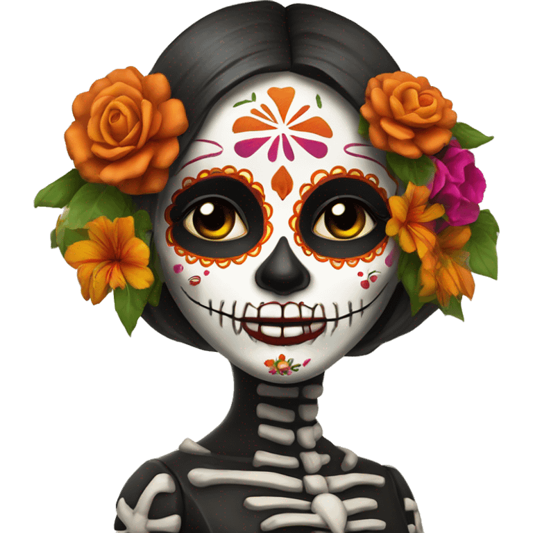 CATRINA MEXICANA CON FLORES ROSS emoji