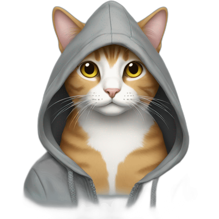 Cat with hoodie emoji