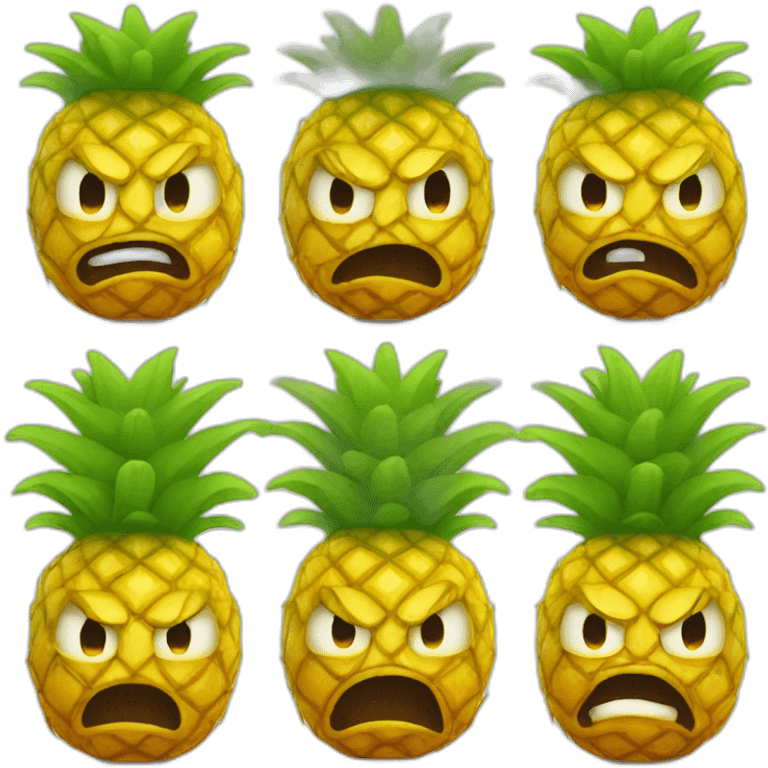 Angry Pineapple Man emoji