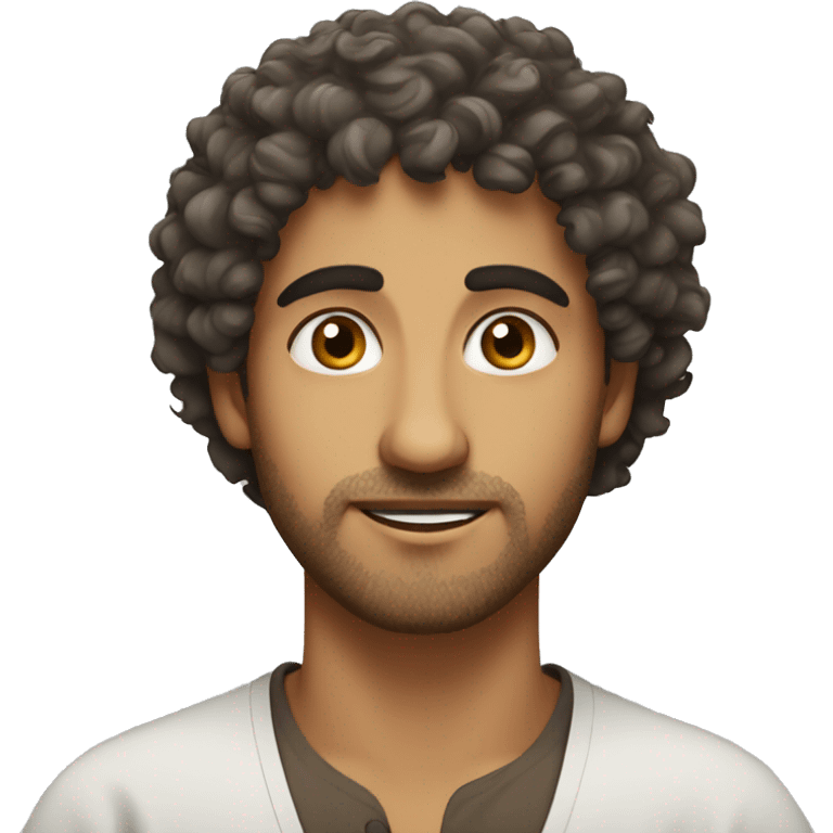 Curly haired Arab  emoji