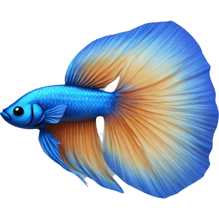 Blue betta fish emoji