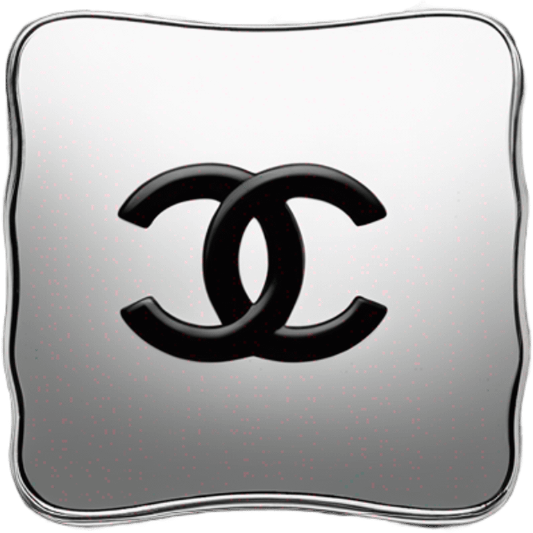 Chanel logo compact mirror emoji