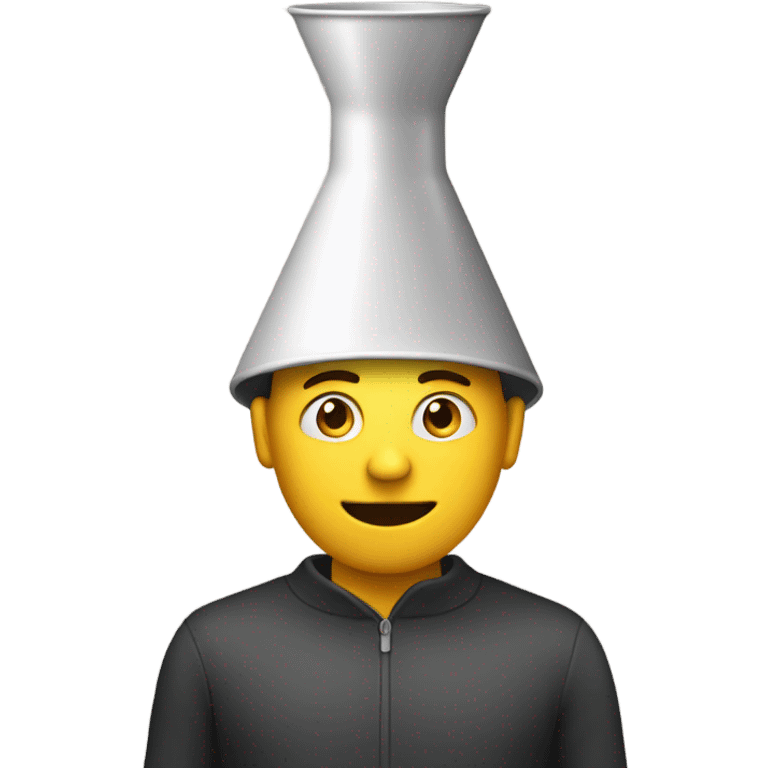 a person with a funnel on his head emoji