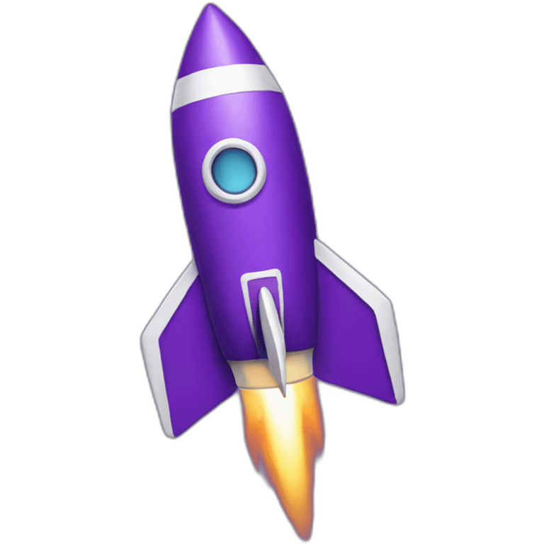 purple rocket emoji