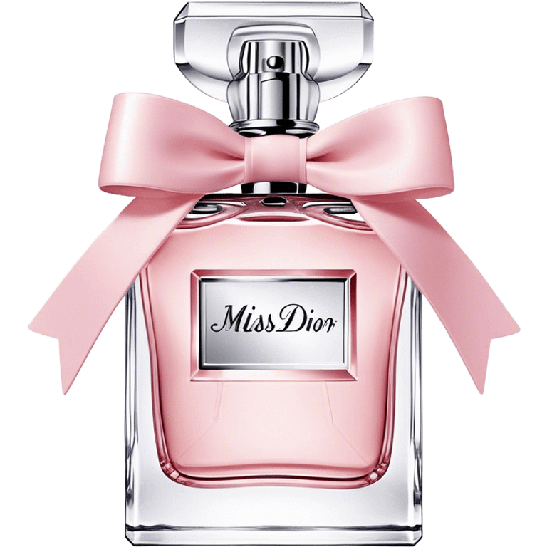 Dior miss dior eau de parfum, bow bottle, light pink emoji