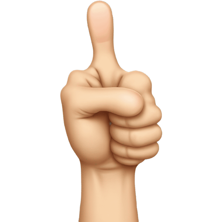 Distorted thumbs up emoji