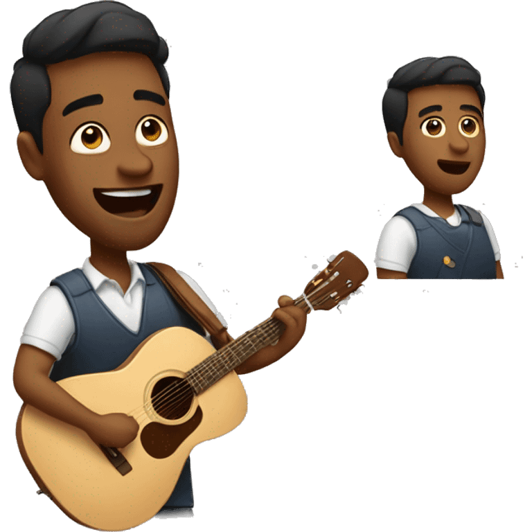 Man singing to Girlfriend emoji