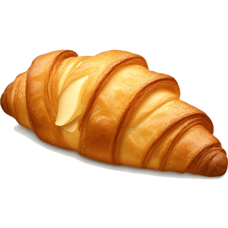 Croissant with sliced almonds on top emoji