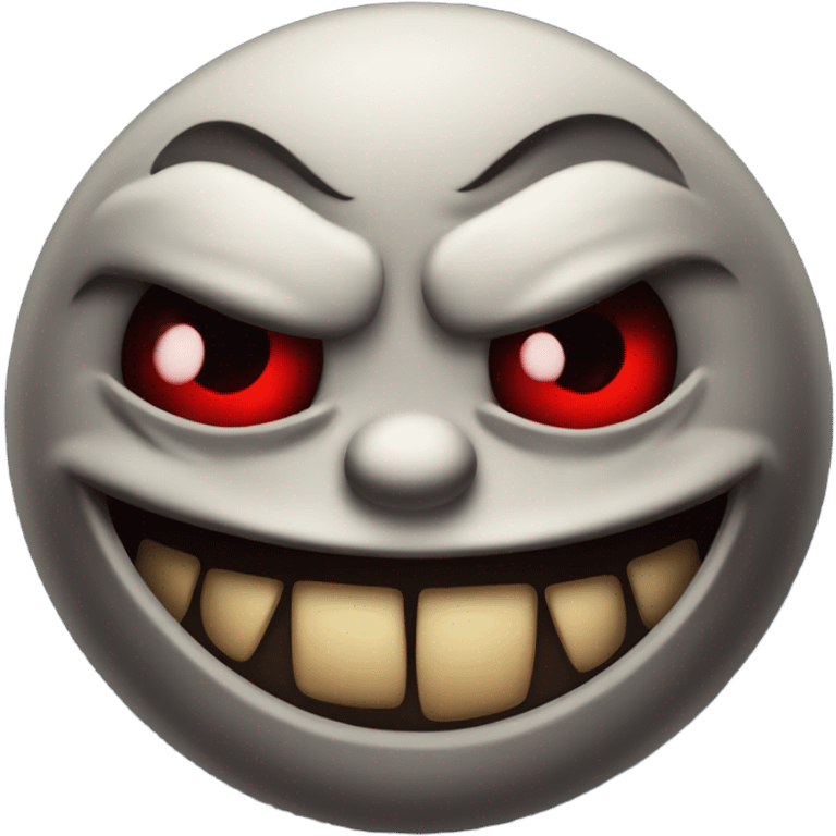 Evil corrupted smiling emoji emoji