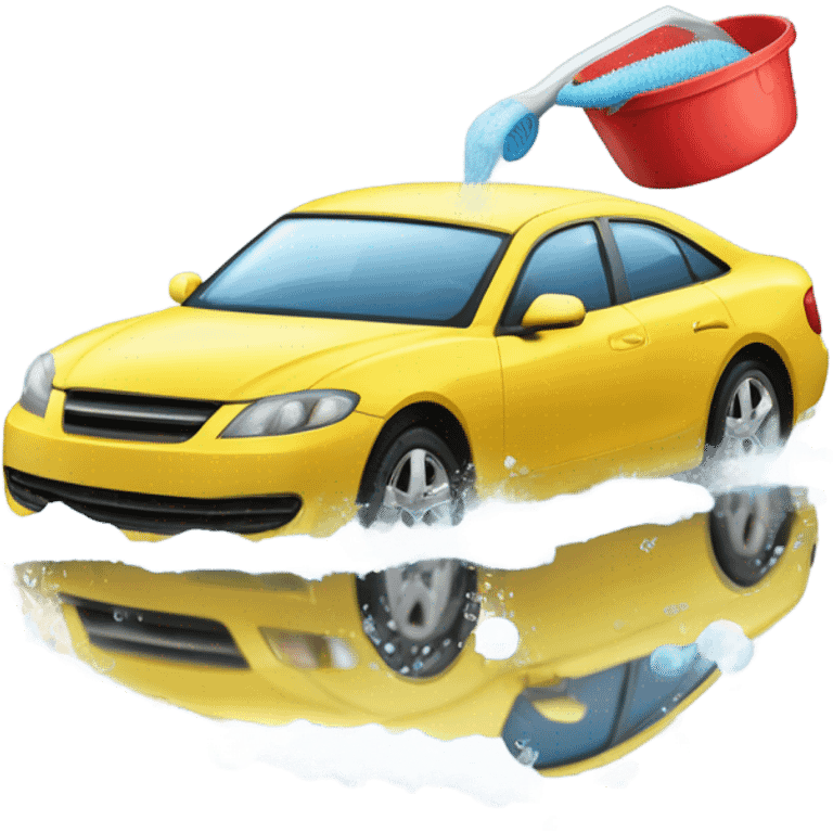 Auto detailer washing a car  emoji