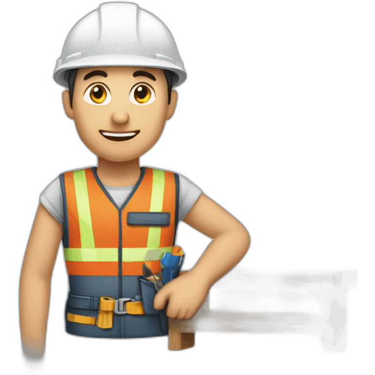 Worker with master carpenter emoji