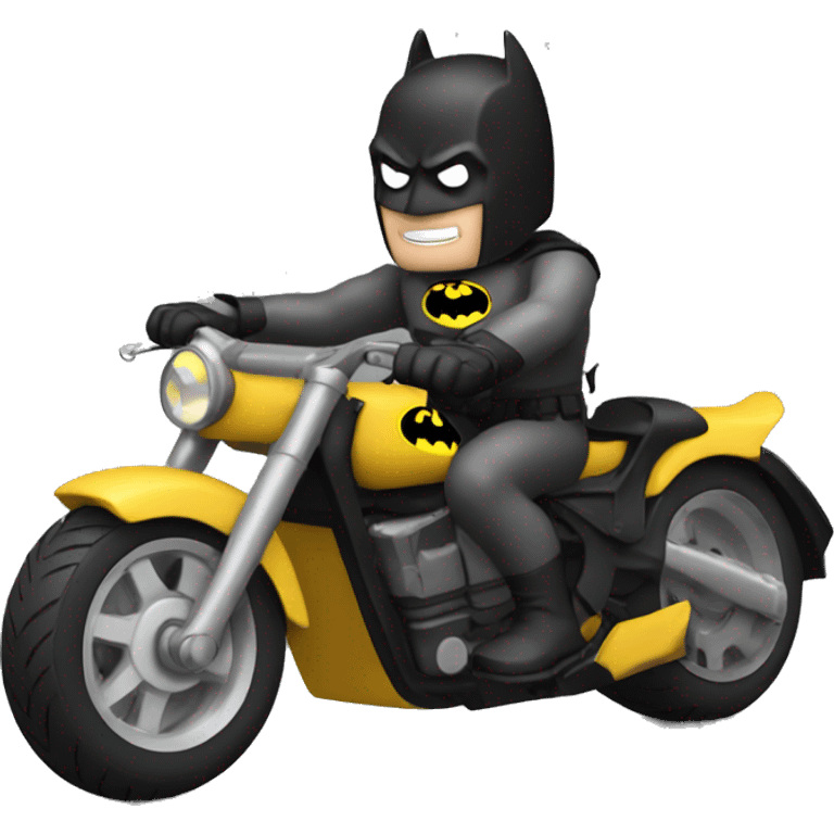 batman on a motorbike text emoji