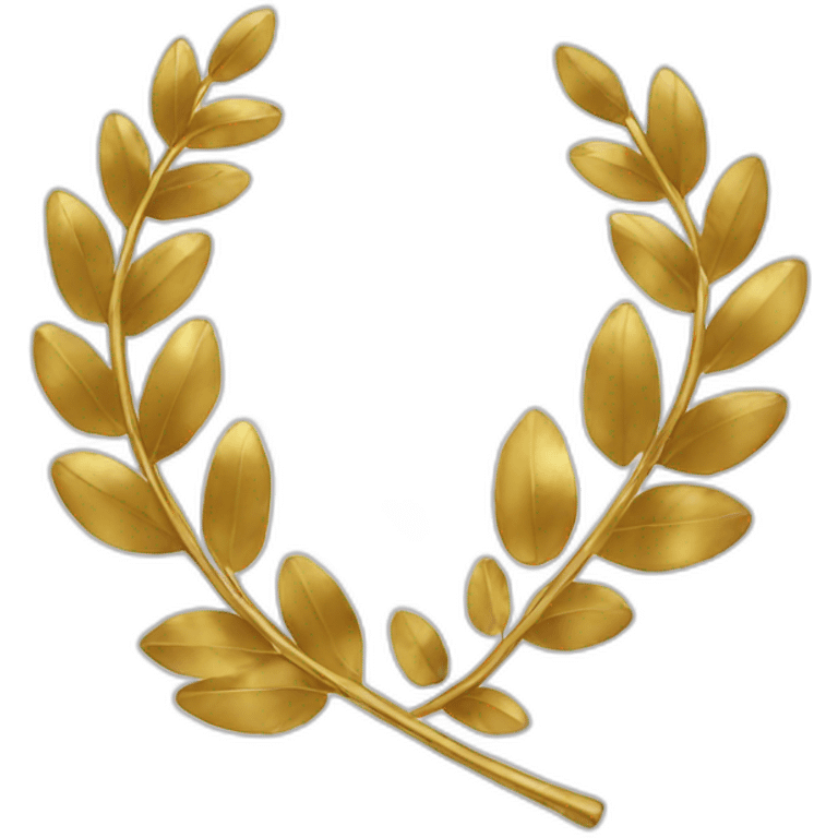 gold laurel leading emoji