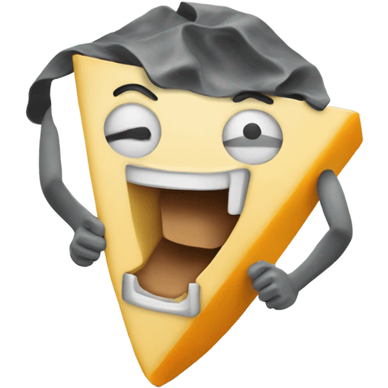 Cheese wedge holding football emoji