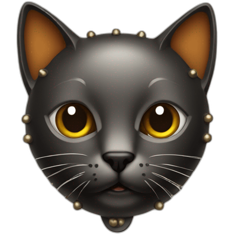 Leather cat with rivets  emoji