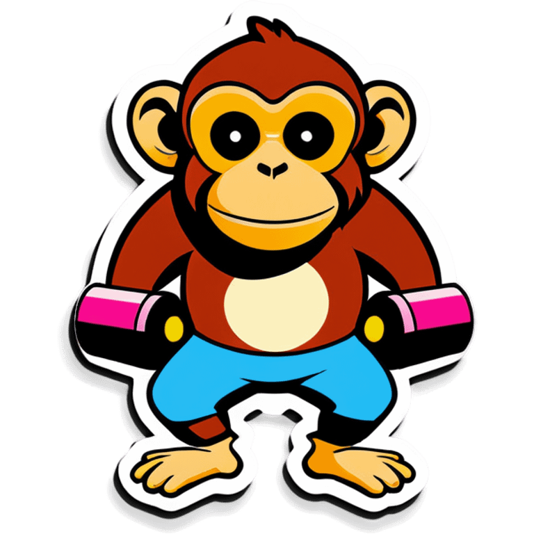 Monkey in the gym emoji