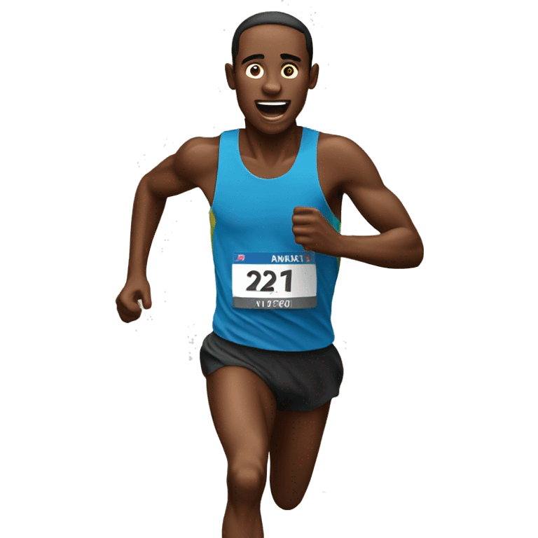 a marathon runner winning a race emoji