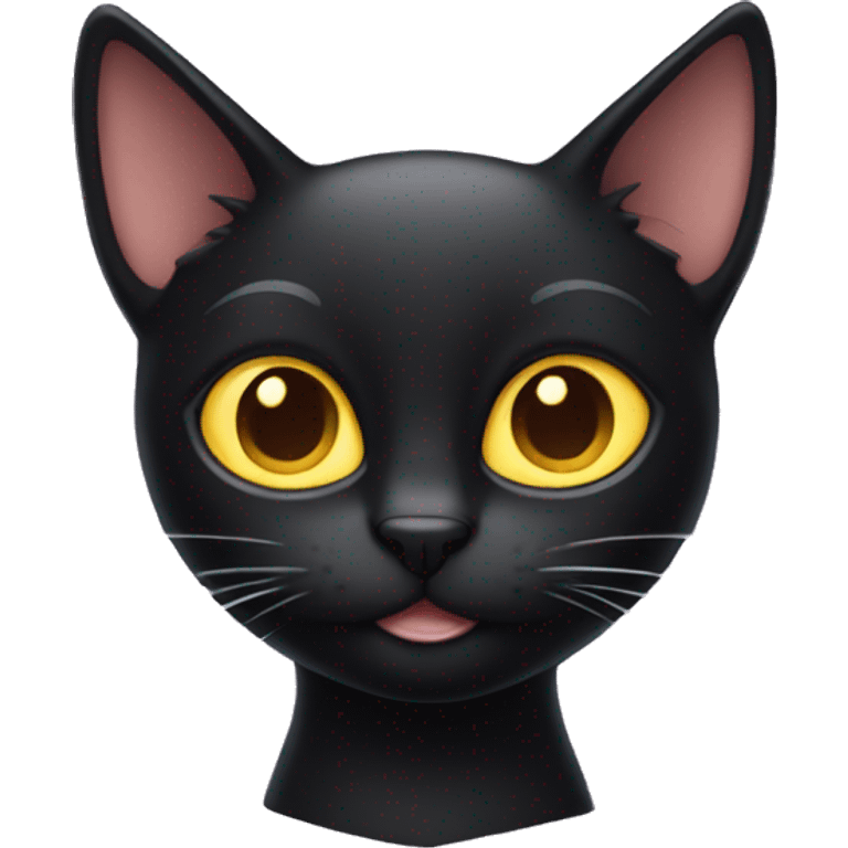 Black cat smirki emoji