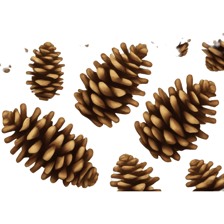 Spruce pine cone snowy emoji