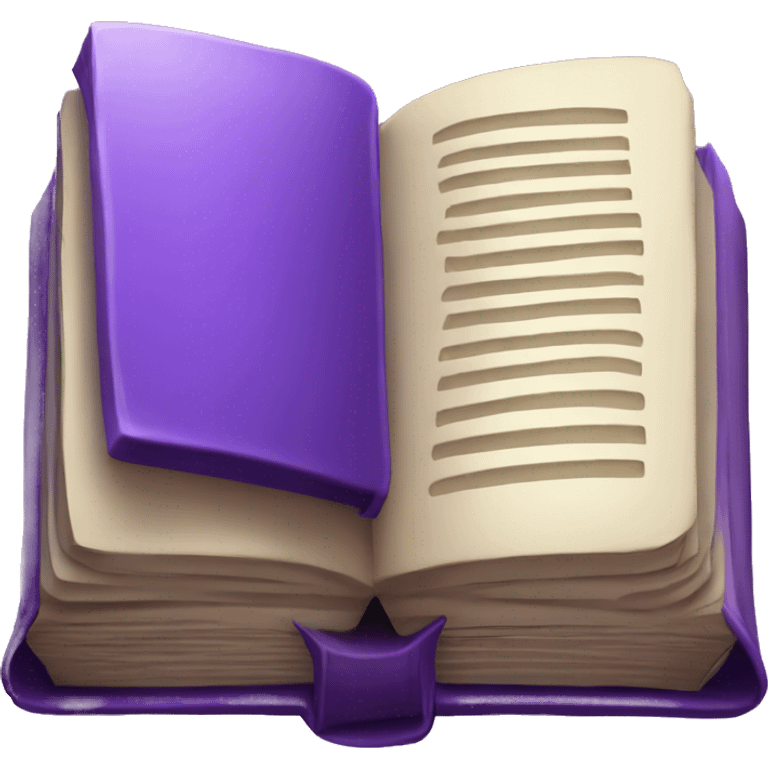 Closed purple book emoji