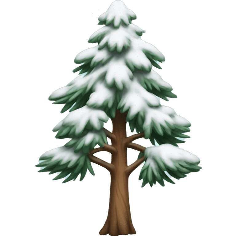 Snowy pine tree emoji