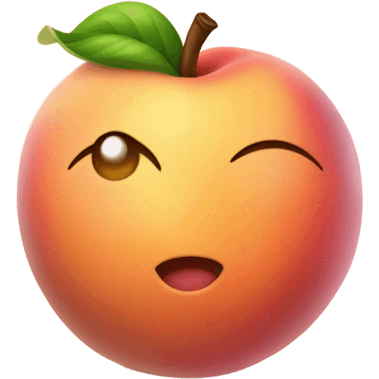 do a handsome peach emoji